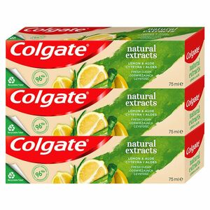 COLGATE Naturals Lemon & Aloe zubní pasta 3x 75ml obraz