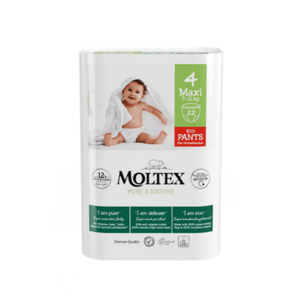 MOLTEX Pure & Nature Maxi Natahovací plenkové kalhotky 7-12 kg 22 kusů obraz