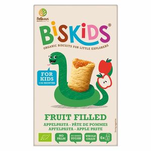 BELKORN BISkids BIO měkké dětské sušenky s jablečným pyré bez přidaného cukru 35% ovoce 150 g obraz