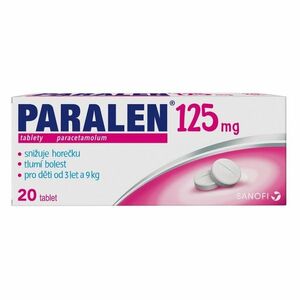PARALEN Pro děti 125 mg 20 tablet obraz