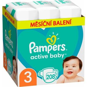 Pampers Active Baby plenky vel. 3, 6-10 kg, 208 ks obraz