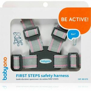 BabyOno Be Active Safety Harness First Steps doplněk pro děti Grey/Pink 6 m+ 1 ks obraz