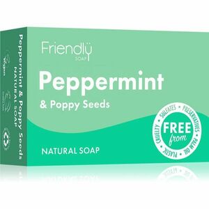 Friendly Soap Natural Soap Peppermint & Poppy Seeds přírodní mýdlo 95 g obraz