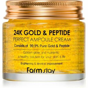 Farmstay 24K Gold & Peptide Perfect Ampoule Cream hydratační krém proti stárnutí pleti 80 ml obraz