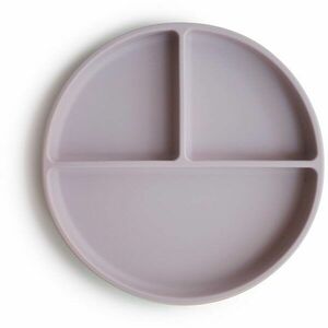 Mushie Silicone Suction Plate dělený talíř s přísavkou Soft Lilac 1 ks obraz
