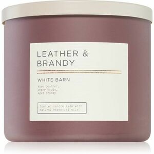 Bath & Body Works Leather & Brandy vonná svíčka 411 g obraz