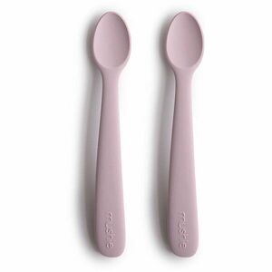 Mushie Silicone Feeding Spoons lžička Soft Lilac 2 ks obraz