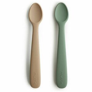 Mushie Silicone Feeding Spoons lžička Dried Thyme/Natural 2 ks obraz