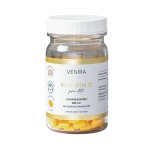 Venira kids Vitamin D pro děti ve formě kostiček pomeranč 120 tablet obraz