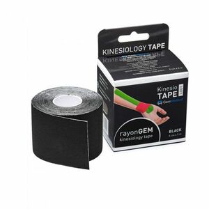 GM rayon kinesiology tape hedvábný 5 cm x 5 m black obraz