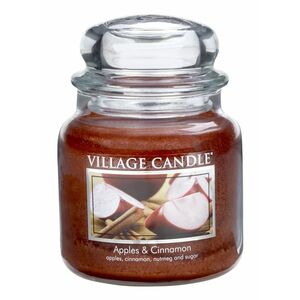 Village Candle Vonná svíčka ve skle Jablko a skořice (Apple Cinnamon) 397 g obraz