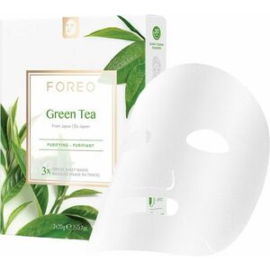FOREO Očišťující plátýnková maska pro smíšenou pleť Green Tea (Purifying Sheet Mask) 3 x 20 g obraz