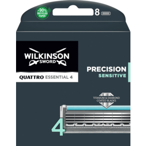 Wilkinson Sword Náhradní hlavice Quattro Essential Precision Sensitive 8 ks obraz