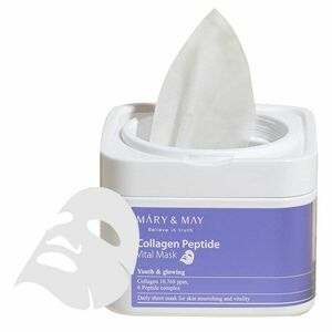 MARY & MAY Zpevňující pleťová maska Collagen Peptide (Vital Mask) 30 ks obraz