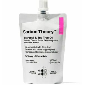 Carbon Theory Pleťový peeling Charcoal & Tea Tree Oil Breakout Control (Facial Exfoliating Scrub) 125 ml obraz