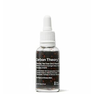 Carbon Theory Noční detoxikační sérum Charcoal, Tea Tree Oil & Vitamin E Breakout Control (Overnight Detox Serum) 30 ml obraz
