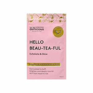 Delhicious Tělový peeling Hello Beau-Tea-Ful Original (Black Tea Body Scrub) 100 g obraz