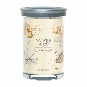 Yankee Candle Aromatická svíčka Signature tumbler velký Soft Wool & Amber 567 g obraz