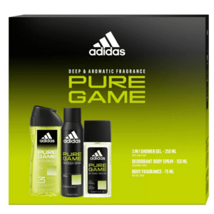 Adidas Pure Game - deodorant s rozprašovačem 75 ml + deodorant ve spreji 150 ml + sprchový gel 250 ml obraz