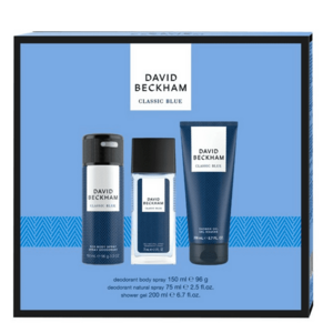 David Beckham Classic Blue - deodorant s rozprašovačem 75 ml + sprchový gel 200 ml + deodorant ve spreji 150 ml obraz