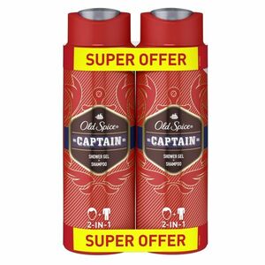 Old Spice Sprchový gel 2 v 1 Captain Duo 2 x 400 ml obraz