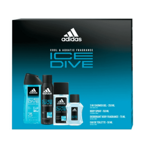 Adidas Ice Dive - EDT 50 ml + sprchový gel 250 ml + deodorant ve spreji 150 ml + deodorant s rozprašovačem 75 ml obraz