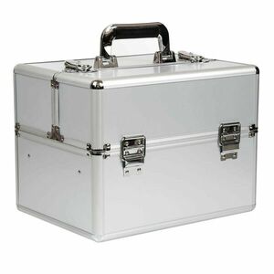 Kosmetický kufřík SENSE - stříbrný, hladký obraz
