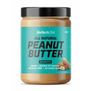 Peanut Butter All Natural - Biotech USA 400 g Smooth obraz