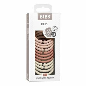 BIBS Loops kroužky 12 ks - Blush / Woodchuck / Ivory obraz