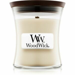 Woodwick Linen vonná svíčka s dřevěným knotem 85 g obraz