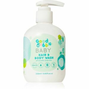 Good Bubble Baby Hair & Body Wash mycí emulze a šampon pro děti od narození Cucumber & Aloe vera 250 ml obraz