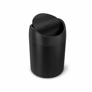 Simplehuman Mini odpadkový koš na stůl 1, 5 l černá ocel obraz