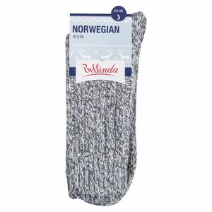 BELLINDA Dámské a pánské zimní ponožky vel.43-46 šedý melír 1 pár obraz