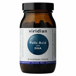 VIRIDIAN Nutrition Folic Acid with DHA 90 kapslí obraz