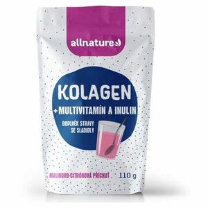 ALLNATURE Kolagen s multivitamíny a inulinem příchuť malina a citron 110 g obraz