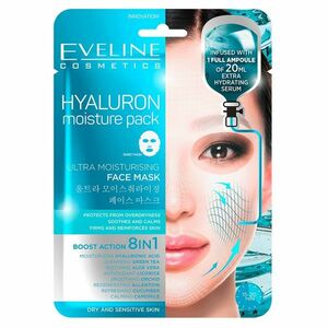 EVELINE Hyaluron Ultra hydratační pleťová textilní maska 20 ml obraz