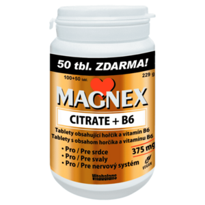 MAGNEX Citrate 375 mg a vitamin B6 100+50 tablet VÝHODNÉ balení obraz