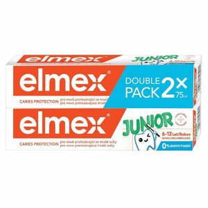 ELMEX Junior Dětská zubní pasta pro děti ve věku 6-12 let 2 x 75 ml obraz