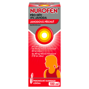 NUROFEN Pro děti 4% jahoda suspenze 40 mg/ml 100 ml obraz