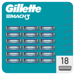 Gillette Gillette Mach3 Náhradní Holicí Hlavice Pro Muže, 18 Náhradních Holicích Hlavic 18 ks obraz
