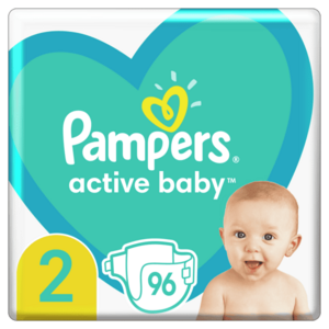Pampers Active Baby plenky vel. 2, 4-8 kg, 96 ks obraz
