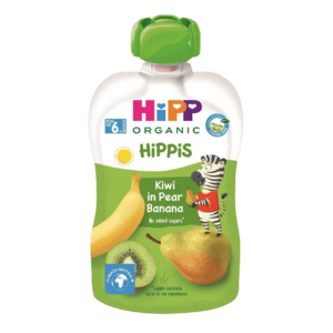 HiPP BIO Hippis 100% ovoce Hruška-Banán-Kiwi 100 g obraz
