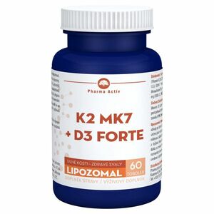 PHARMA ACTIV Lipozomal K2 MK7 + D3 forte 60 tobolek obraz