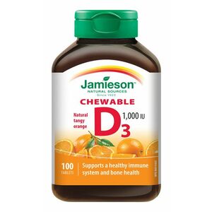 Jamieson Vitamin D3 1000 IU pomeranč 100 cucacích tablet obraz