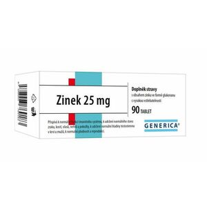 Generica Zinek 25 mg 90 tablet obraz
