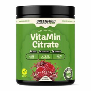 GreenFood Performance VitaMin Citrate Juicy malina 300 g obraz