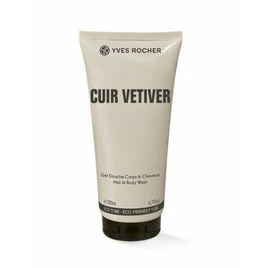 Yves Rocher Men Sprchový gel na tělo a vlasy Cuir Vétiver 200 ml obraz