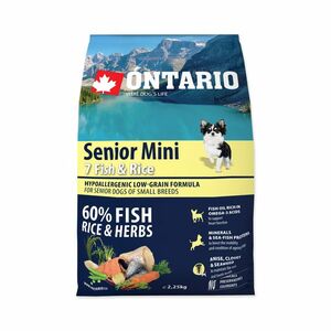 Ontario Senior Mini Fish&Rice granule 2, 25 kg obraz