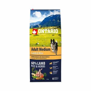Ontario Adult Medium Lamb&Rice granule 12 kg obraz