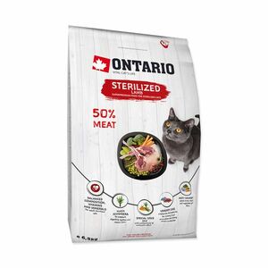 Ontario Cat Sterilised Lamb granule 6, 5 kg obraz